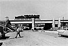 Locomotive over elevated track 1957
